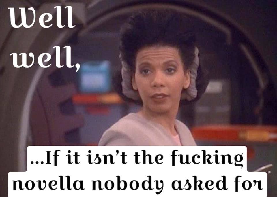 This meme features a screenshot from the Star Trek: The Next Generation episode "The Outcast" where Lieutenant Commander T'Rash (a Vulcan) is trying to understand human emotions. The image shows T'Rash's confused expression as she says "In 2-3 sentences, describe this meme for someone who cannot see it." The meme is captioned "In 2-3 sentences, describe this meme for someone who cannot see it. If you're not familiar, the meme is a humorous take on the original Star Trek episode. The meme's text is a clever play on the original episode's dialogue, poking fun at the idea of trying to explain a visual joke to someone who can't see it."